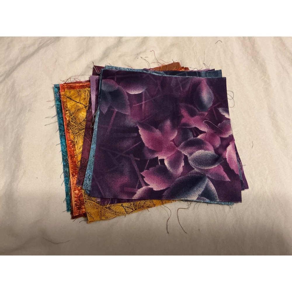 26 Pc Batik Fabric Charm Squares 6 Inch Jewel Tone Earthy Quilting Cotton Lot